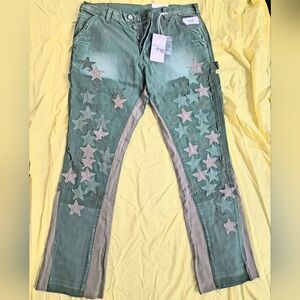 Men's mnml Cargo Star Flare Denim Size 31 Straight